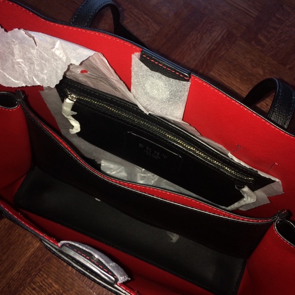 NEW DKNY Real Leather Tote Bag - Picture 3 of 8